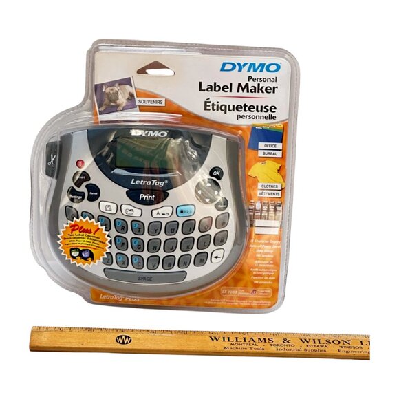 Dymo Personal Label Maker Letratag LT-100T includes label cassette New Sealed - Picture 7 of 9